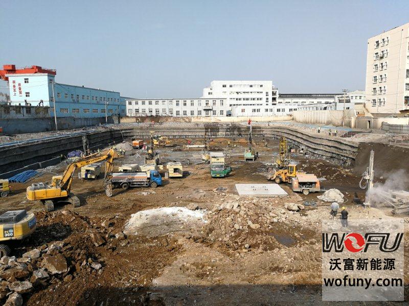 青島沃富新能源&ldquo;青島48中學校地源熱泵項目&rdquo;進場施工